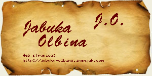 Jabuka Olbina vizit kartica